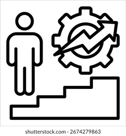 Elemento De Icono De Desarrollo De Liderazgo Para Diseño