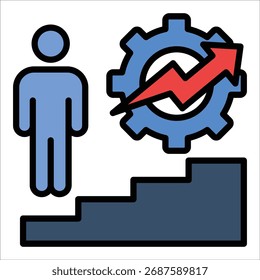 Elemento De Ícone De Desenvolvimento De Liderança Para Design
