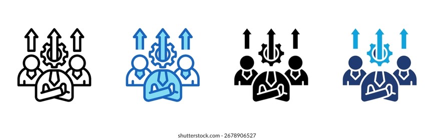 Icono de Desarrollo de Liderazgo Multi Style Ilustración vectorial
