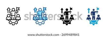 Leadership Development icon Multi Style Vector Illustration