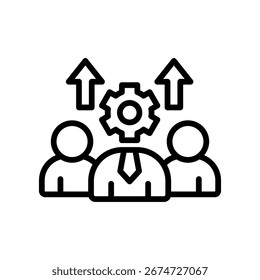 Leadership Development Icon Outline Vector Illustration