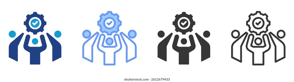 Leadership development icon set multiple style collection