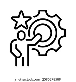 Leadership Development line icon. Universal creative premium symbol. Vector sign icon logo template. Vector illustration