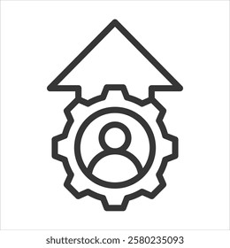 Leadership Development Outline Icon Vector Illustration