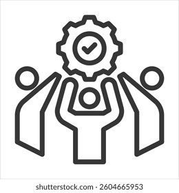 Leadership Development Outline Icon Vector Illustration