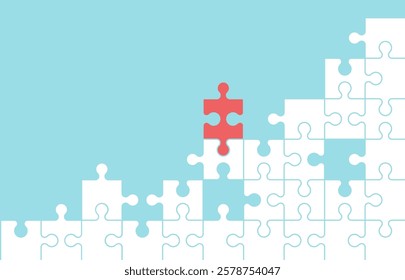 Leadership or different concept. Business investment to success. Jigsaw puzzle
