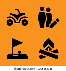 leadership, driving, diverse and grass icons set. Vector illustration for web and design