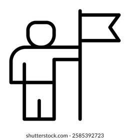 Leadership editable stroke outline icons isolated on transparent background flat vector illustration. Pixel perfect. 64 x 64