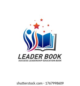 
Leadership Education Book Logo Design Concept Vector. Success Leader Book Logo Template. Icon Symbol