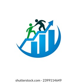 leadership finance development logo  vector