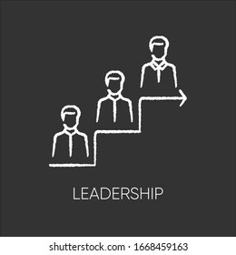 Leadership flat design long shadow glyph icon. Career development, success achievement. Professional growth. Corporate ladder, business job promotion. Silhouette RGB color illustration