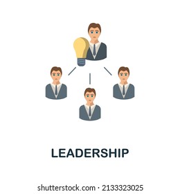 Leadership flat icon. Colored element sign from company value collection. Flat Leadership icon sign for web design, infographics and more.