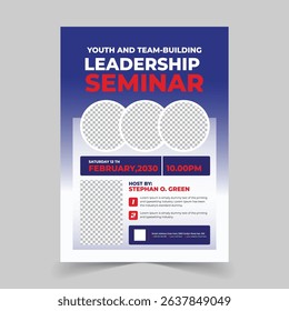 Leadership Flyer Template for Business Event, Coaching, Seminar or Workshop