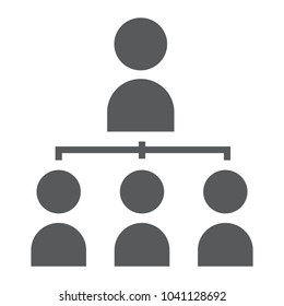 Leadership glyph icon, development and business, leader sign vector graphics, a solid pattern on a white background, eps 10.