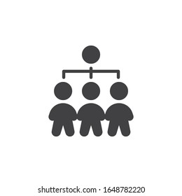 Leadership group vector icon. filled flat sign for mobile concept and web design. Business team Leader glyph icon. Symbol, logo illustration. Vector graphics