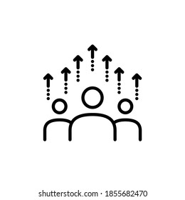 Leadership Growth icon in vector. Logotype