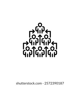 Leadership Hierarchy line icon. Universal creative premium symbol. Vector sign icon logo template. Vector illustration