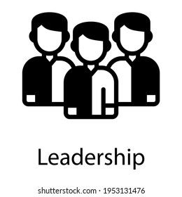 A leadership icon in editable design