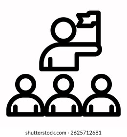 Elemento de icono de liderazgo para el diseño
