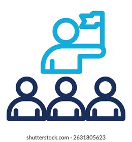 Elemento de icono de liderazgo para el diseño