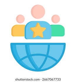 Elemento de icono de liderazgo para el diseño
