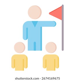 Elemento de icono de liderazgo para el diseño