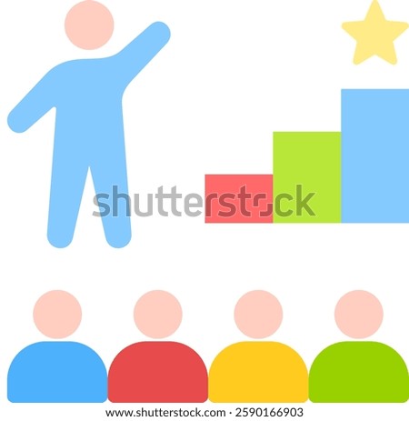 Leadership Icon Element For Design