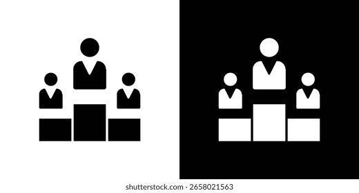 Leadership icon of a flat style vector