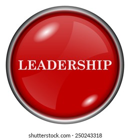Leadership icon. Internet button on white background. 