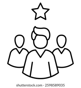 Leadership icon in Line style.