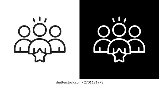 Ilustración vectorial de estilos de línea de iconos de liderazgo
