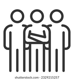 leadership icon line vector design elements pictograms wed logo and infographics 
