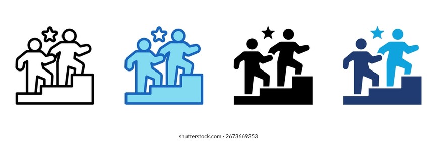 Leadership icon Multi Style Vector Illustration