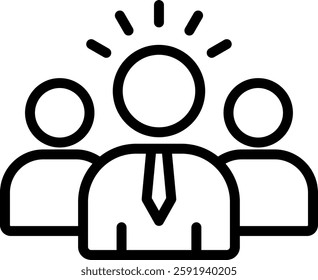 Leadership Icon Outline Vector Illustration