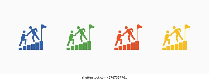 Leadership Icon Set Color Multiple Style Collection Element For Design