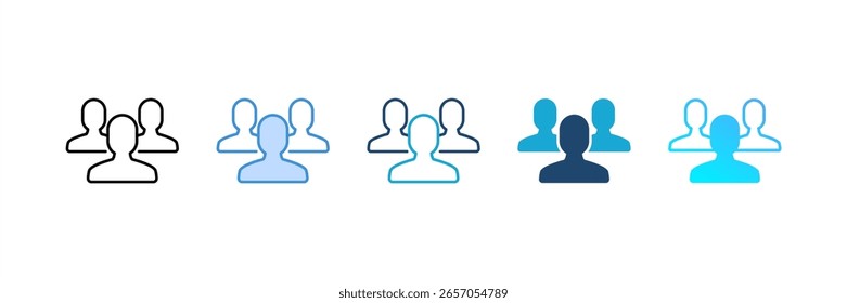 Leadership icon set multiple style collection