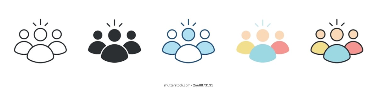Leadership Icon Set Multiple Style Collection