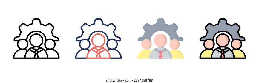 Conjunto de iconos de liderazgo colección de estilo múltiple