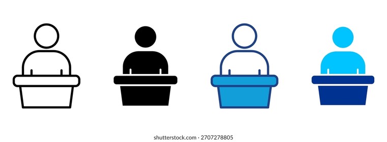 Leadership Icon Set Multiple Style Vektorgrafik