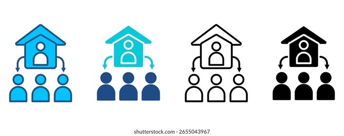 Leadership Icon Set With Multiple Styles. Vector Illustration
