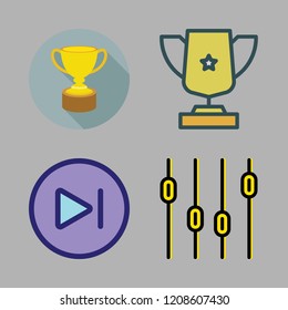 leadership icon set. vector set about next, levels and trophy icons set.