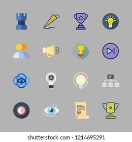 leadership icon set. vector set about group, peace treaty, hierarchical structure and trophy icons set.