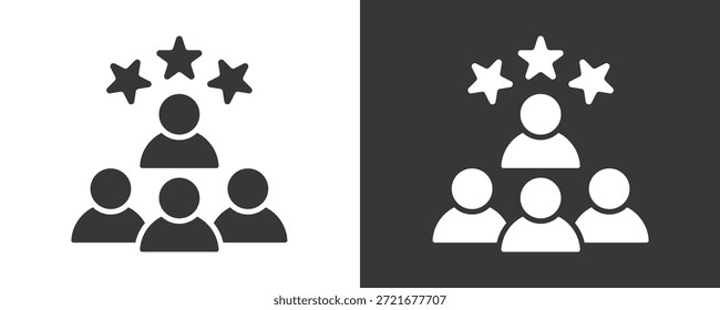 Conjunto De Iconos De Liderazgo Colección De Vector Aislada En Blanco Y Negro