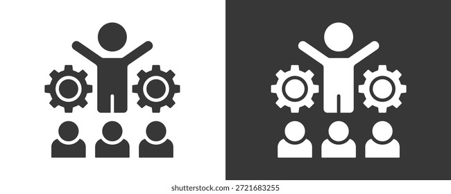 Leadership Icon Set Vector Collection Isolated In Black And White