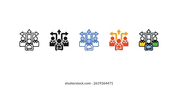  Leadership icon sets collection multi style
