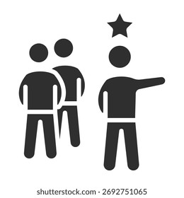 Icono de liderazgo Colección de Vector único