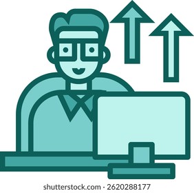 Leadership Icon Solid Vector Illustration