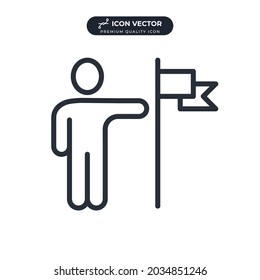 leadership icon symbol template for graphic and web design collection logo vector illustration