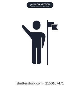 leadership icon symbol template for graphic and web design collection logo vector illustration