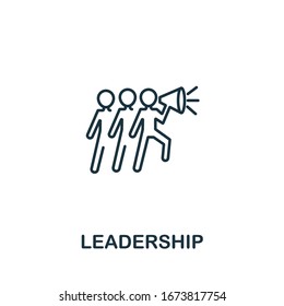 Leadership Icon Teamwork Collection Simple Line Stock Vector (Royalty ...